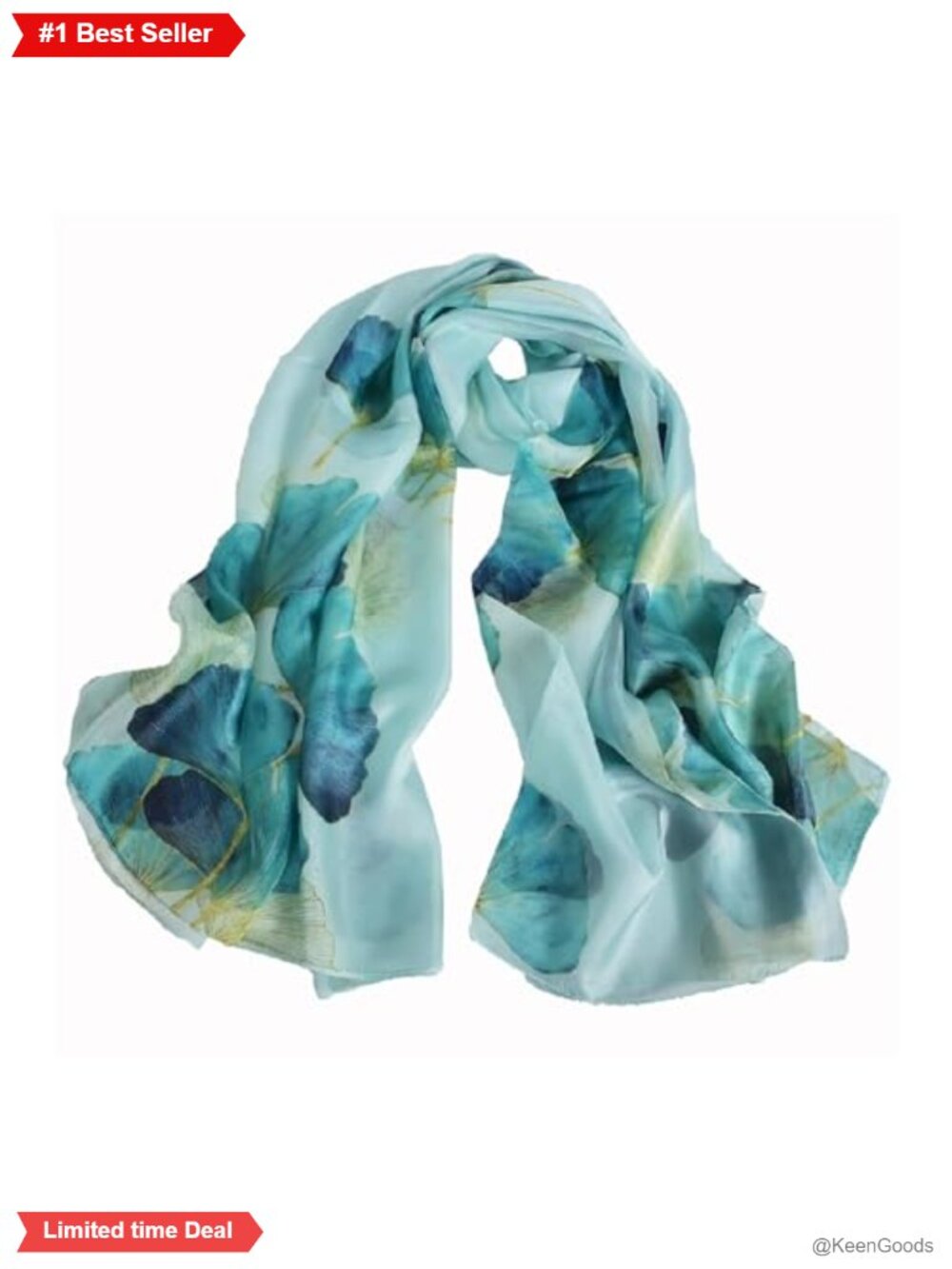 100% Mulberry Silk Chiffon Scarf Long Shawl Wrap Floral Print